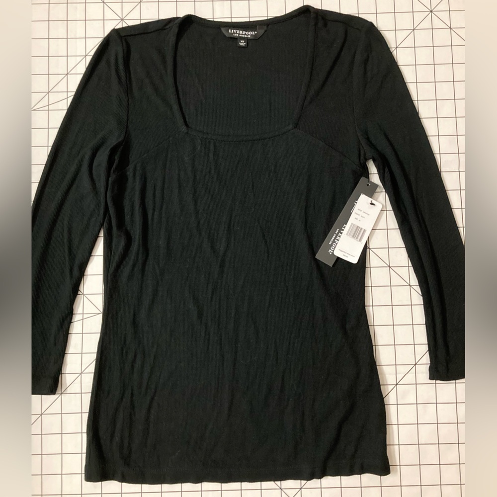 NWT Liverpool Women’s‎ XS Black Long Sleeve Blouse